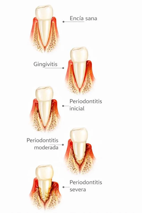 Fases de la enfermedad periodontal